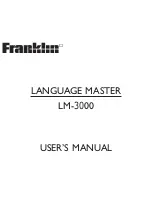 Предварительный просмотр 1 страницы Franklin LM-300 User Manual