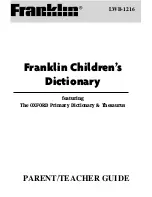 Franklin LWB-1216 Parents' Manual preview