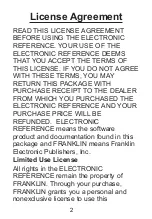 Preview for 2 page of Franklin MWD-480 User Manual