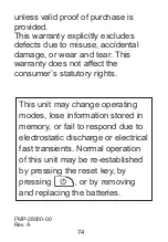 Preview for 74 page of Franklin MWD-480 User Manual