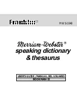 Preview for 1 page of Franklin MWS-1840 User Manual