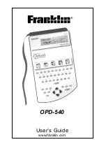 Franklin OPD-540 User Manual preview