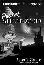 Franklin Pocket SpellBound SCQ-106 User Manual preview