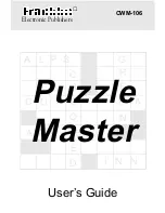 Franklin Puzzle Master CWM-106 User Manual preview