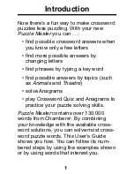 Preview for 2 page of Franklin Puzzle Master CWM-206 User Manual