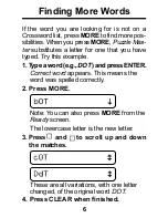 Preview for 7 page of Franklin Puzzle Master CWM-206 User Manual