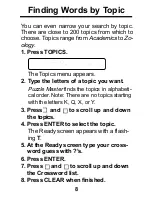 Preview for 9 page of Franklin Puzzle Master CWM-206 User Manual