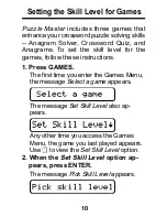 Preview for 11 page of Franklin Puzzle Master CWM-206 User Manual