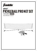 Franklin QUIKSET PICKLEBALL PRO Assembly Instructions preview