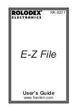 Franklin Rolodex E-Z File RK-8201 User Manual preview