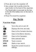 Preview for 5 page of Franklin Rolodex E-Z File RK-8201 User Manual