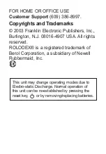 Preview for 31 page of Franklin Rolodex E-Z File RK-8201 User Manual