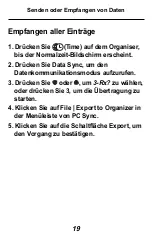 Предварительный просмотр 9 страницы Franklin Rolodex RFPC-04 (German) Benutzerhandbuch