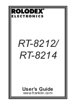 Franklin Rolodex RT-8212 User Manual preview