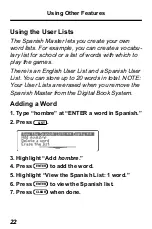 Preview for 23 page of Franklin Spanish Master IC-122 User Manual