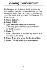 Preview for 10 page of Franklin Spelling Ace Pro & Puzzle Solver SA-309 User Manual