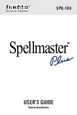Franklin Spellmaster Plus SPQ-106 User Manual preview