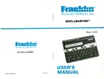 Franklin Spellmaster SA-103 User Manual preview