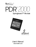 Franklin Springboard PDR 2000 User Manual preview