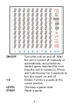 Preview for 4 page of Franklin SUDOKU SDU-320 User Manual