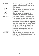 Preview for 5 page of Franklin SUDOKU SDU-320 User Manual