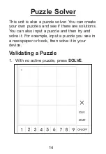 Preview for 14 page of Franklin SUDOKU SDU-320 User Manual