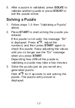 Preview for 17 page of Franklin SUDOKU SDU-320 User Manual