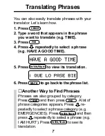 Предварительный просмотр 8 страницы Franklin TES-100 User Manual