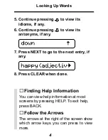 Предварительный просмотр 5 страницы Franklin Thesaurus WM-1055 User Manual