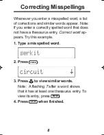 Preview for 9 page of Franklin TMQ-106 User Manual