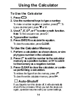 Предварительный просмотр 16 страницы Franklin TS-118 User Manual