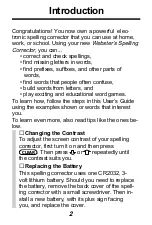 Предварительный просмотр 3 страницы Franklin Webster's Spelling Corrector NCS-100 User Manual