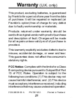 Preview for 12 page of Franklin WORDMASTER TMQ-200 User Manual