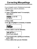 Preview for 7 page of Franklin WordWizard DCQ-210 User Manual