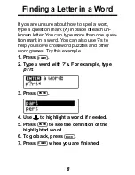 Preview for 9 page of Franklin WordWizard DCQ-210 User Manual