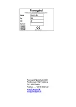 Preview for 2 page of Fransgard W-4011-EH Manual