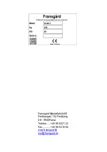 Preview for 2 page of Fransgard W-4011 Manual