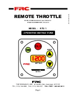 FRC RTU 1 Operating Instructions Manual preview