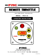 FRC RTU1-IS Operating Instructions Manual предпросмотр