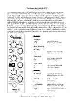 Предварительный просмотр 2 страницы Fredenstein Artistic EQ Operating Manual