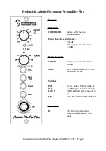 Preview for 3 page of Fredenstein Artistic MicPre Plus Operating Manual