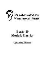 Fredenstein Bento 10 Operating Manual preview
