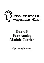 Fredenstein Bento 8 Operating Manual preview