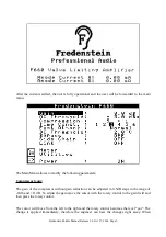 Preview for 4 page of Fredenstein F660A Operating Manual