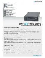 Freecom DAT-320 Datasheet preview