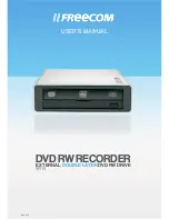 Freecom DVD RW Recorder User Manual preview