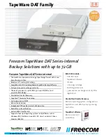 Freecom FC TapeWare DAT-24i Specifications preview