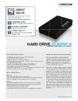 Preview for 1 page of Freecom HARD DRIVE CLASSIC II Datasheet