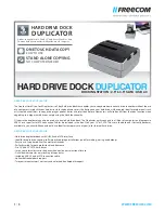 Freecom Hard Drive Dock Duplicator Manual preview