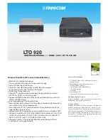 Freecom LTO-920 Datasheet предпросмотр